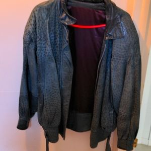 Vintage cheetah genuine leather jacket